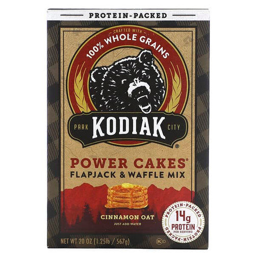 <img alt="Kodiak Cakes, Power Cakes, Flapjack & Waffle Mix, Cinnamon Oat, 20 oz (567 g)" title="Kodiak Cakes, Power Cakes, Flapjack & Waffle Mix, Cinnamon Oat, 20 oz (567 g),705599012679"
