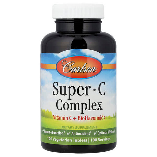 <img alt="Carlson, Super C Complex, 100 Vegetarian Tablets" title="Carlson, Super C Complex, 100 Vegetarian Tablets,088395032516"