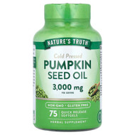 <img alt="Natures Truth, Pumpkin Seed Oil, Cold Pressed, 75 Quick Release Softgels, (1,000 mg per Softgel)" title="Natures Truth, Pumpkin Seed Oil, Cold Pressed, 75 Quick Release Softgels, (1,000 mg per Softgel),840093123787"