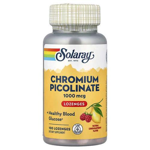 <img alt="Solaray, Chromium Picolinate Lozenges, Natural Lemon-Raspberry, 1,000 mcg, 100 Lozenges" title="Solaray, Chromium Picolinate Lozenges, Natural Lemon-Raspberry, 1,000 mcg, 100 Lozenges,076280418873"