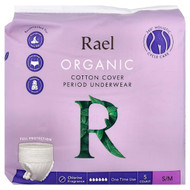 <img alt="Rael, Organic Cotton Cover Period Underwear, S-M, 5 Count" title="Rael, Organic Cotton Cover Period Underwear, S-M, 5 Count,810027132338"