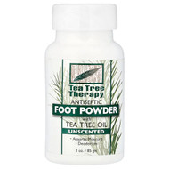 <img alt="Tea Tree Therapy, Antiseptic Foot Powder with Tea Tree Oil, Unscented, 3 oz (85 gm)" title="Tea Tree Therapy, Antiseptic Foot Powder with Tea Tree Oil, Unscented, 3 oz (85 gm),637792932006"
