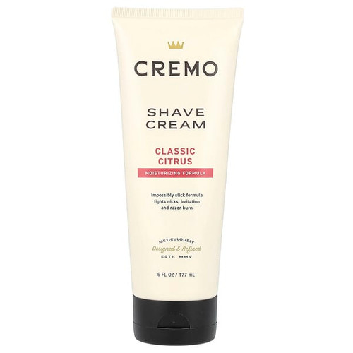 <img alt="Cremo, Shave Cream, Classic Citrus , 6 fl oz (177 ml)" title="Cremo, Shave Cream, Classic Citrus , 6 fl oz (177 ml),853382004001"