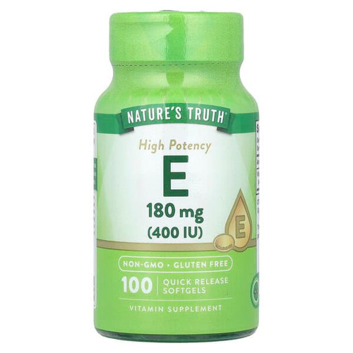 <img alt="Natures Truth, Vitamin E, High Potency , 180 mg (400 IU), 100 Quick Release Softgels" title="Natures Truth, Vitamin E, High Potency , 180 mg (400 IU), 100 Quick Release Softgels,840093102027"