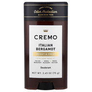 <img alt="Cremo, Deodorant, Italian Bergamot, 2.65 oz (75 g)" title="Cremo, Deodorant, Italian Bergamot, 2.65 oz (75 g),811847038374"