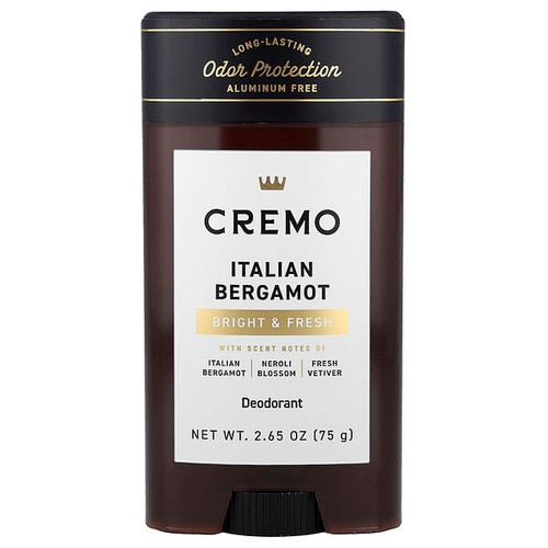 <img alt="Cremo, Deodorant, Italian Bergamot, 2.65 oz (75 g)" title="Cremo, Deodorant, Italian Bergamot, 2.65 oz (75 g),811847038374"