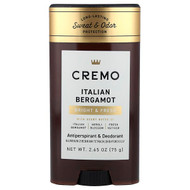 <img alt="Cremo, Antiperspirant & Deodorant, Italian Bergamot , 2.65 oz (75 g)" title="Cremo, Antiperspirant & Deodorant, Italian Bergamot , 2.65 oz (75 g),811847038312"