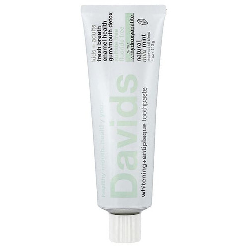 <img alt="Davids, Kids + Adults Whitening + Antiplaque Toothpaste, Natural Mild Mint, 4 oz (113 g)" title="Davids, Kids + Adults Whitening + Antiplaque Toothpaste, Natural Mild Mint, 4 oz (113 g),850046443145"