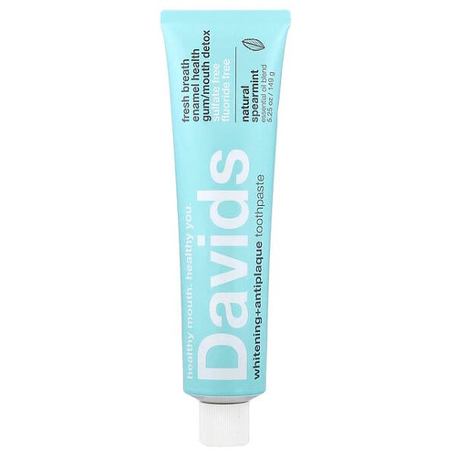 <img alt="Davids, Whitening + Antiplaque Toothpaste, Natural Spearmint , 5.25 oz (149 g)" title="Davids, Whitening + Antiplaque Toothpaste, Natural Spearmint , 5.25 oz (149 g),861226000041"