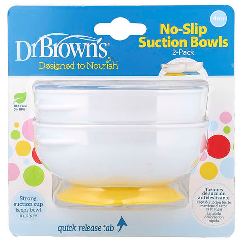 <img alt="Dr. Browns, No-Slip Suction Bowls, 4 Months + , 2 Pack" title="Dr. Browns, No-Slip Suction Bowls, 4 Months + , 2 Pack,072239318935"