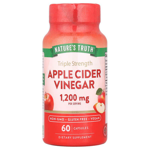 <img alt="Natures Truth, Triple Strength Apple Cider Vinegar, 60 Capsules (600 mg per Capsule)" title="Natures Truth, Triple Strength Apple Cider Vinegar, 60 Capsules (600 mg per Capsule),840093111494"