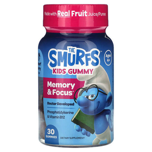 <img alt="The Smurfs, Kids Gummy, Memory & Focus, Ages 4+, Smurf Berry, 30 Gummies" title="The Smurfs, Kids Gummy, Memory & Focus, Ages 4+, Smurf Berry, 30 Gummies,850045641115"