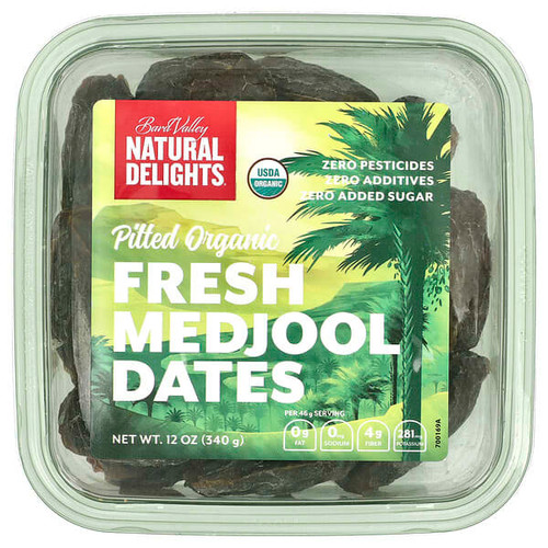 <img alt="Natural Delights, Pitted Organic Fresh Medjool Dates, 12 oz (340 g)" title="Natural Delights, Pitted Organic Fresh Medjool Dates, 12 oz (340 g),097923000101"