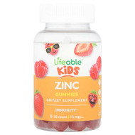 <img alt="Lifeable, Kids Zinc Gummies, Berry, 15 mg, 60 Gummies" title="Lifeable, Kids Zinc Gummies, Berry, 15 mg, 60 Gummies,850023062406"