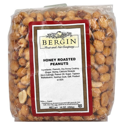 <img alt="Bergin Fruit and Nut Company, Honey Roasted Peanuts, 16 oz (454 g)" title="Bergin Fruit and Nut Company, Honey Roasted Peanuts, 16 oz (454 g),020526006386"
