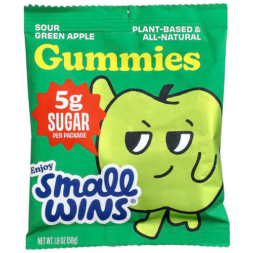 <img alt="3 PACK of Enjoy Small Wins, Gummies, Sour Green Apple, 1.8 oz (50 g)" title="3 PACK of Enjoy Small Wins, Gummies, Sour Green Apple, 1.8 oz (50 g),605245010458"