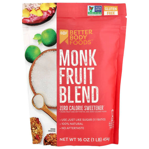 <img alt="BetterBody Foods, Monk Fruit Blend, 1 lb (454 g)" title="BetterBody Foods, Monk Fruit Blend, 1 lb (454 g),856260006845"