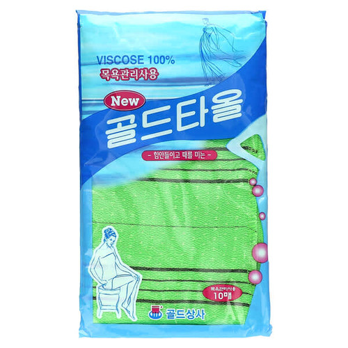 <img alt="Goldsangsa, Exfoliating Towel, Green, 10 Count" title="Goldsangsa, Exfoliating Towel, Green, 10 Count,8801941000454"
