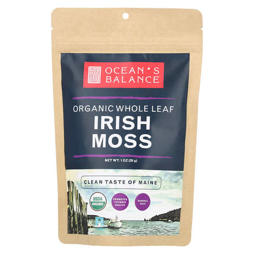 <img alt="Oceans Balance, Organic Whole Leaf Irish Moss, 1 oz (28 g)" title="Oceans Balance, Organic Whole Leaf Irish Moss, 1 oz (28 g),854654008406"