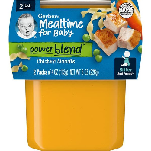 <img alt="3 PACK of Gerber, Mealtime for Baby, Power Blend, 2nd Foods, Chicken Noodle, 2 Pack, 4 oz (113 g) Each" title="3 PACK of Gerber, Mealtime for Baby, Power Blend, 2nd Foods, Chicken Noodle, 2 Pack, 4 oz (113 g) Each,015000073084"