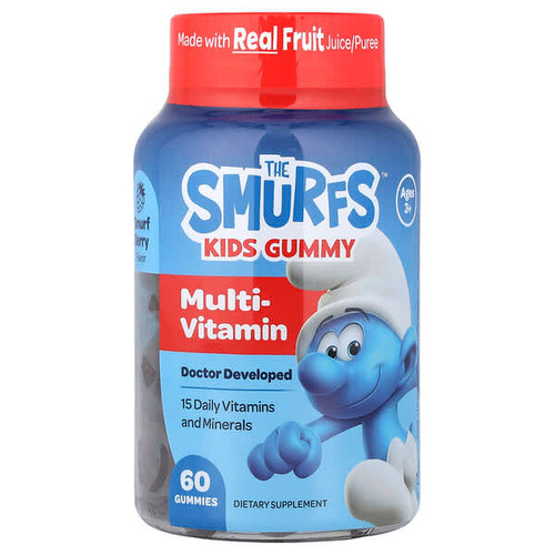 <img alt="The Smurfs, Kids Gummy, Multi-Vitamin, Ages 3+, Smurf Berry, 60 Gummies" title="The Smurfs, Kids Gummy, Multi-Vitamin, Ages 3+, Smurf Berry, 60 Gummies,850019556940"