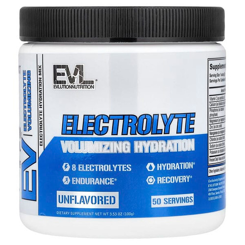 <img alt="EVLution Nutrition, Electrolyte Volumizing Hydration, Unflavored, 3.53 oz (100 g)" title="EVLution Nutrition, Electrolyte Volumizing Hydration, Unflavored, 3.53 oz (100 g),810167100679"