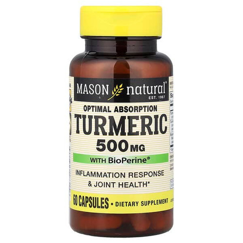 <img alt="Mason Natural, Optimal Absorption Turmeric with BioPerine, 60 Capsules" title="Mason Natural, Optimal Absorption Turmeric with BioPerine, 60 Capsules,311845183156"