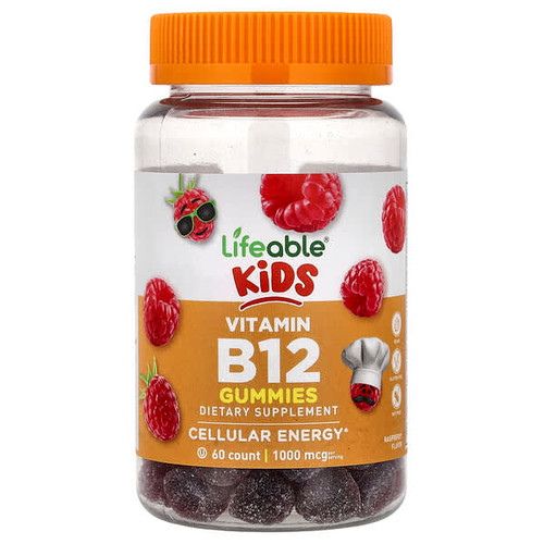<img alt="Lifeable, Kids Vitamin B12 Gummies, Raspberry, 60 Gummies" title="Lifeable, Kids Vitamin B12 Gummies, Raspberry, 60 Gummies,810102730633"