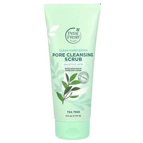 <img alt="Petal Fresh, Pure, Clear Complexion Pore Cleansing Scrub, Tea Tree, 6 fl oz (177 ml)" title="Petal Fresh, Pure, Clear Complexion Pore Cleansing Scrub, Tea Tree, 6 fl oz (177 ml),713708730000"