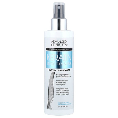 <img alt="Advanced Clinicals, Keratin Smooth & Shine, Leave-In Conditioner, 8 fl oz (237 ml)" title="Advanced Clinicals, Keratin Smooth & Shine, Leave-In Conditioner, 8 fl oz (237 ml),810400033306"