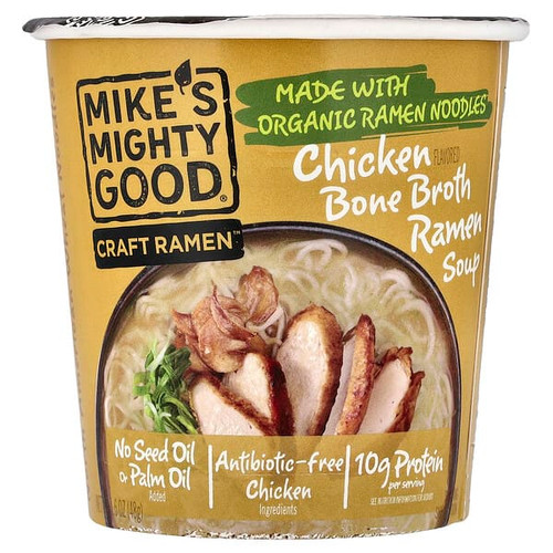 <img alt="3 PACK of Mikes Mighty Good, Craft Ramen, Chicken Bone Broth Ramen Soup, 1.6 oz (48 g)" title="3 PACK of Mikes Mighty Good, Craft Ramen, Chicken Bone Broth Ramen Soup, 1.6 oz (48 g),815677022060"