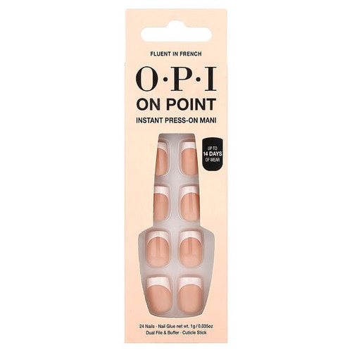<img alt="OPI, On Point, Instant Press-On Mani, Short Length, Fluent In French, 27 Piece Kit" title="OPI, On Point, Instant Press-On Mani, Short Length, Fluent In French, 27 Piece Kit,4064665114072"