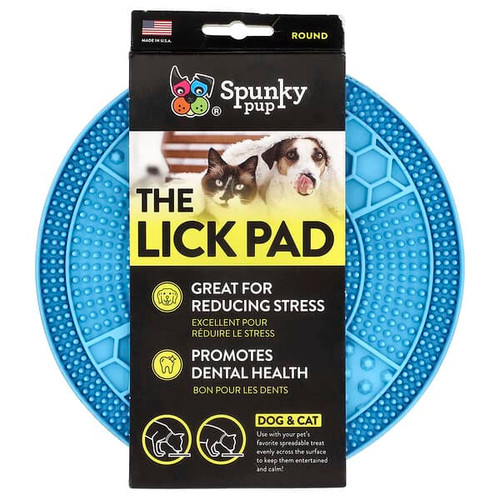 <img alt="Spunky Pup, The Lick Pad, Dog & Cat, Round, 1 Pad" title="Spunky Pup, The Lick Pad, Dog & Cat, Round, 1 Pad,850036087380"