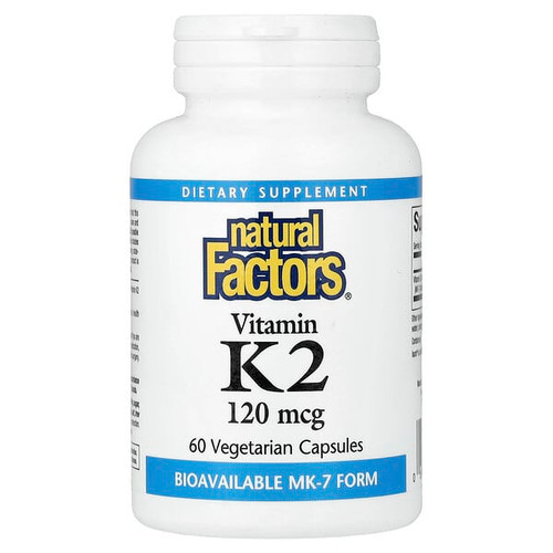 <img alt="Natural Factors, Vitamin K2, 120 mcg, 60 Vegetarian Capsules" title="Natural Factors, Vitamin K2, 120 mcg, 60 Vegetarian Capsules,068958012940"