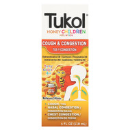 <img alt="Tukol, Honey Children, Cough & Congestion, Ages 4+, Natural Honey, 4 fl oz (118 ml)" title="Tukol, Honey Children, Cough & Congestion, Ages 4+, Natural Honey, 4 fl oz (118 ml),650240051258"
