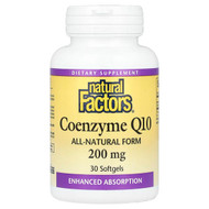 <img alt="Natural Factors, Coenzyme Q10, 200 mg, 30 Softgels" title="Natural Factors, Coenzyme Q10, 200 mg, 30 Softgels,068958207216"