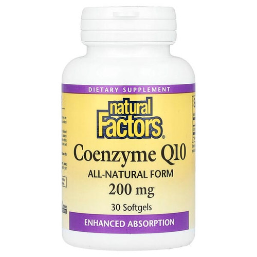 <img alt="Natural Factors, Coenzyme Q10, 200 mg, 30 Softgels" title="Natural Factors, Coenzyme Q10, 200 mg, 30 Softgels,068958207216"