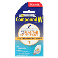 <img alt="Compound W, Wart Remover, One Step Plantar Foot Pads, Maximum Strength, 20 Medicated Pads" title="Compound W, Wart Remover, One Step Plantar Foot Pads, Maximum Strength, 20 Medicated Pads,375137595508"