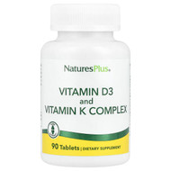 <img alt="NaturesPlus, Vitamin D3 and Vitamin K Complex, 90 Tablets" title="NaturesPlus, Vitamin D3 and Vitamin K Complex, 90 Tablets,097467104365"