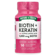 <img alt="Natures Truth, Biotin + Keratin with Alpha Lipoic Acid, 50 Quick Release Capsules" title="Natures Truth, Biotin + Keratin with Alpha Lipoic Acid, 50 Quick Release Capsules,840093107640"