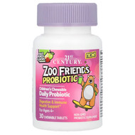 <img alt="21st Century, Zoo Friends, Childrens Chewable Probiotic, Age 4+, Fruit Punch, 30 Chewable Tablets" title="21st Century, Zoo Friends, Childrens Chewable Probiotic, Age 4+, Fruit Punch, 30 Chewable Tablets,740985280911"
