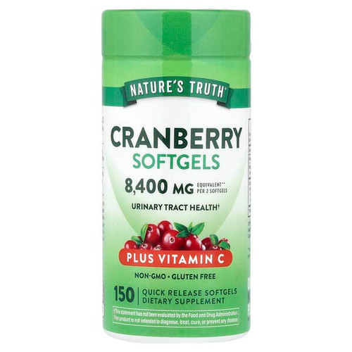 <img alt="Natures Truth, Cranberry Softgels Plus Vitamin C, 150 Quick Release Softgels" title="Natures Truth, Cranberry Softgels Plus Vitamin C, 150 Quick Release Softgels,840093125002"