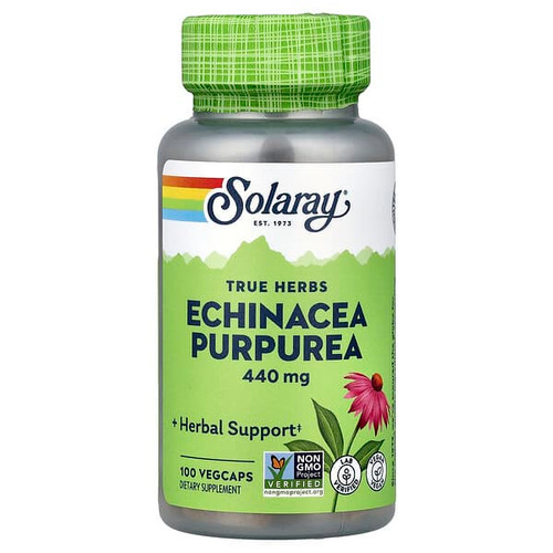 <img alt="Solaray, True Herbs, Echinacea Purpurea, 440 mg, 100 VegCaps" title="Solaray, True Herbs, Echinacea Purpurea, 440 mg, 100 VegCaps,076280012422"