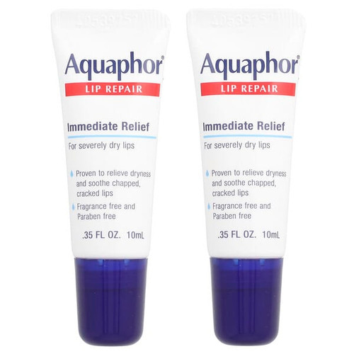 <img alt="Aquaphor, Lip Repair, Immediate Relief, Fragrance Free, 2 Tubes, 0.35 fl oz (10 ml) Each" title="Aquaphor, Lip Repair, Immediate Relief, Fragrance Free, 2 Tubes, 0.35 fl oz (10 ml) Each,072140022235"