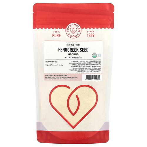 <img alt="Pure Indian Foods, Organic Fenugreek Seed, Ground, 8 oz (226 g)" title="Pure Indian Foods, Organic Fenugreek Seed, Ground, 8 oz (226 g),797734506976"