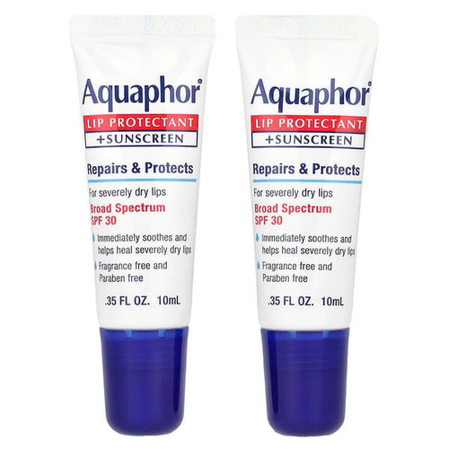 <img alt="Aquaphor, Lip Protectant + Sunscreen, SPF 30, Fragrance Free, 2 Tubes, 0.35 fl oz (10 ml) Each" title="Aquaphor, Lip Protectant + Sunscreen, SPF 30, Fragrance Free, 2 Tubes, 0.35 fl oz (10 ml) Each,072140022242"