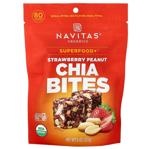 <img alt="Navitas Organics, Superfood+ Chia Bites, Strawberry Peanut, 8 oz (227 g)" title="Navitas Organics, Superfood+ Chia Bites, Strawberry Peanut, 8 oz (227 g),811961023225"