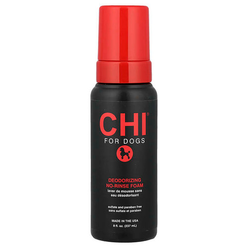 <img alt="CHI for Dogs, Deodorizing No-Rinse Foam, For Dogs, 8 fl oz (237 ml)" title="CHI for Dogs, Deodorizing No-Rinse Foam, For Dogs, 8 fl oz (237 ml),742797052779"