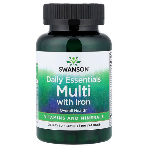 <img alt="Swanson Vitamins, Daily Essentials Multi With Iron, 100 Capsules" title="Swanson Vitamins, Daily Essentials Multi With Iron, 100 Capsules,087614012568"