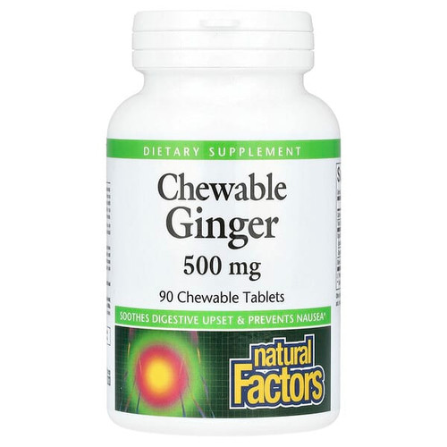 <img alt="Natural Factors, Chewable Ginger, 500 mg, 90 Chewable Tablets" title="Natural Factors, Chewable Ginger, 500 mg, 90 Chewable Tablets,068958045061"